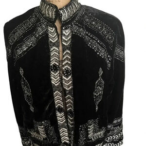 Raga Celebrity Auction Velvet Beaded‎ Embroidered Jacket M